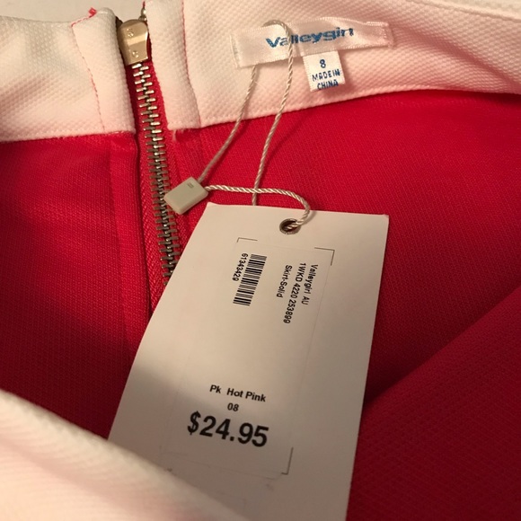 NWT Hot pink block colour skirt high low small - Picture 3 of 4